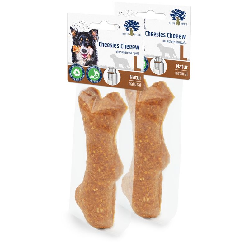 Blue Tree Cheesies Cheeew Nature Size S: 3 x 40g (6 Snacks)