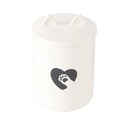 Boltze Kitten Storage Tin White