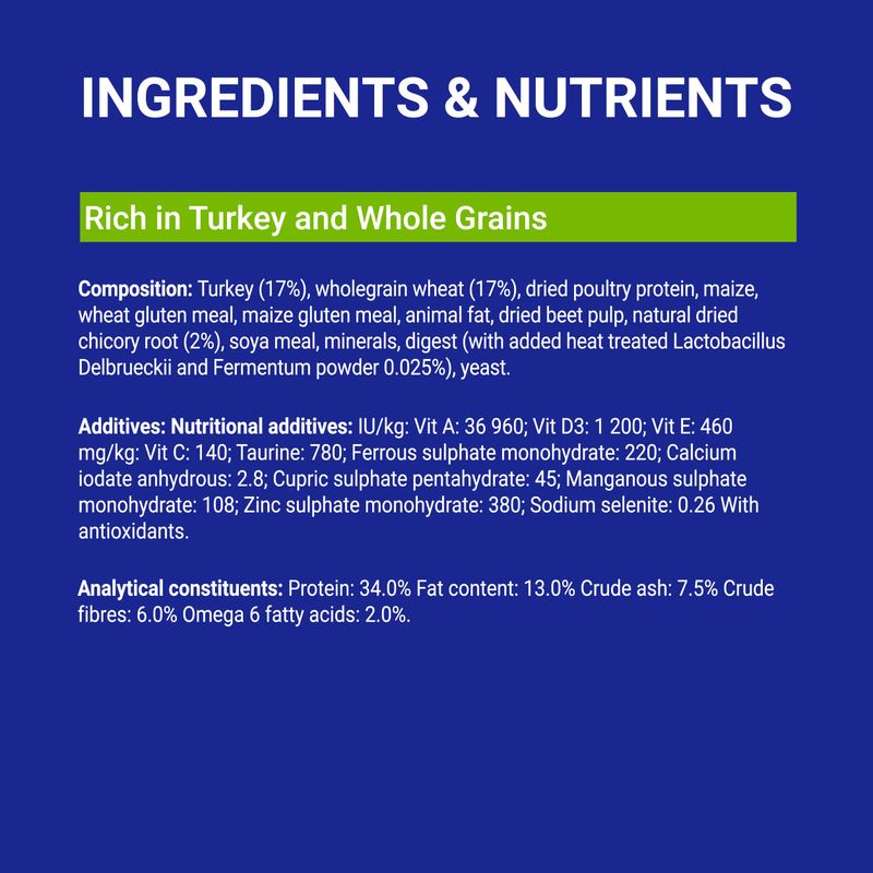 PURINA ONE Indoor Formula Turkey & Whole Grains Dry Cat Food 9.75kg