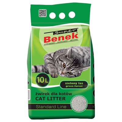 Super Benek Green Forest Cat Litter 25l (approx. 20kg)