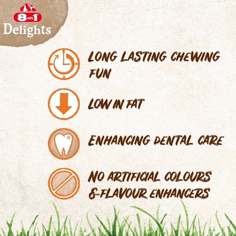 8in1 Delights Twisted Sticks for Small Dogs - Chicken 10 Sticks