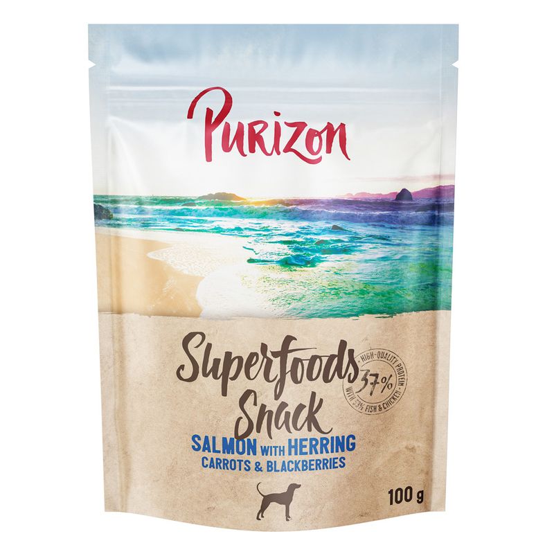 Purizon Superfoods Snacks Salmon with Herring, Carrots & Blackberries (100g)