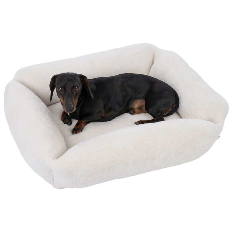 TIAKI Lazy Bear Dog Bed – Ecru Size M: 70 x 55 x 20cm (L x W x H)