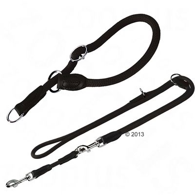 HUNTER Freestyle Collar & Lead Set - Black Size 1