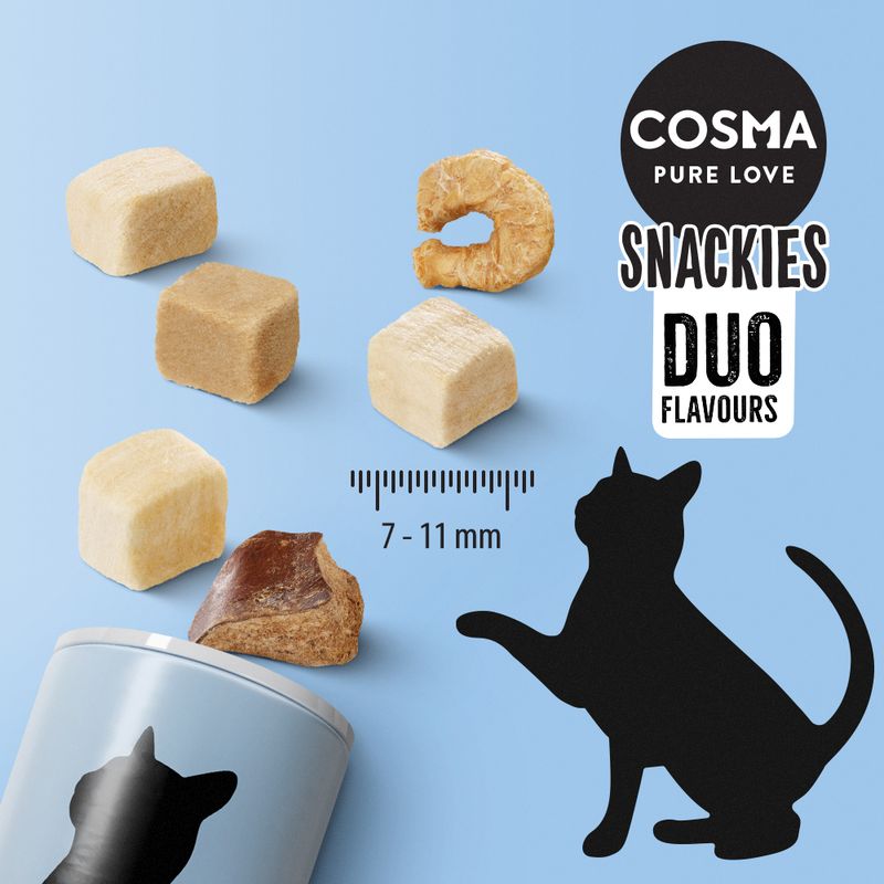 Cosma Snackies DUO 2 in 1 – Saver Pack 5 x Chicken & Chicken Liver (140g)