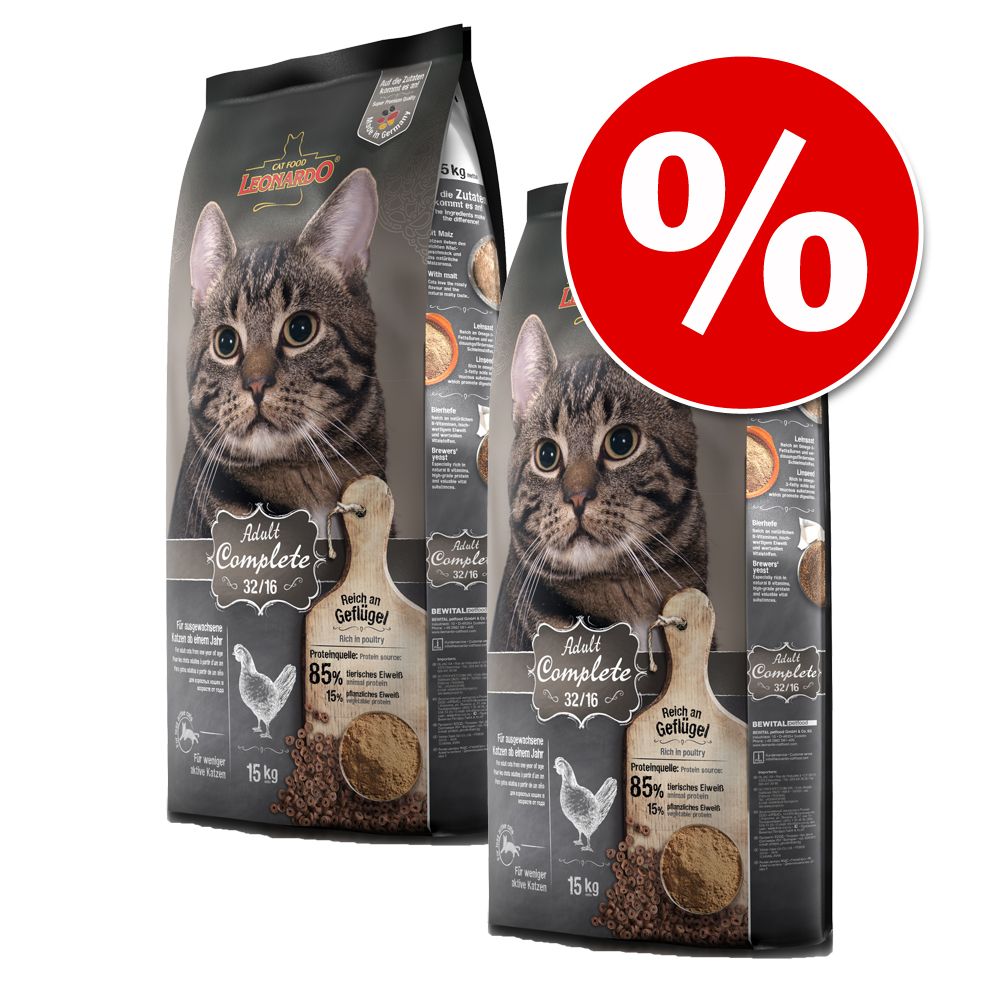 Leonardo Dry Cat Food Economy Packs Adult Complete 32/16 (2 x 15kg)