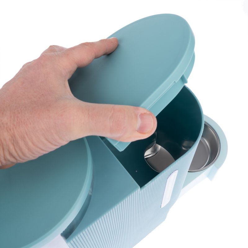 TIAKI Light Blue Food and Water Dispenser Up to 1.3kg Dry Food & 3L Water