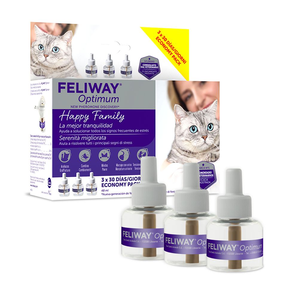 Feliway® Refill Multi Pack Economy pack 3 x 48 ml, Feliway® Optimum