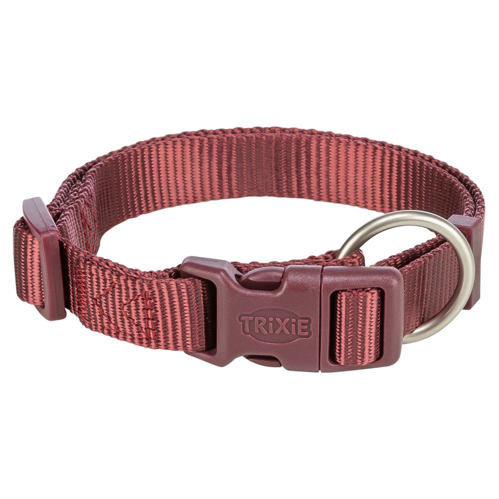 Trixie Premium Collar - Sangria Size M - L: 35 - 55cm Neck Circumference, 20mm Wide