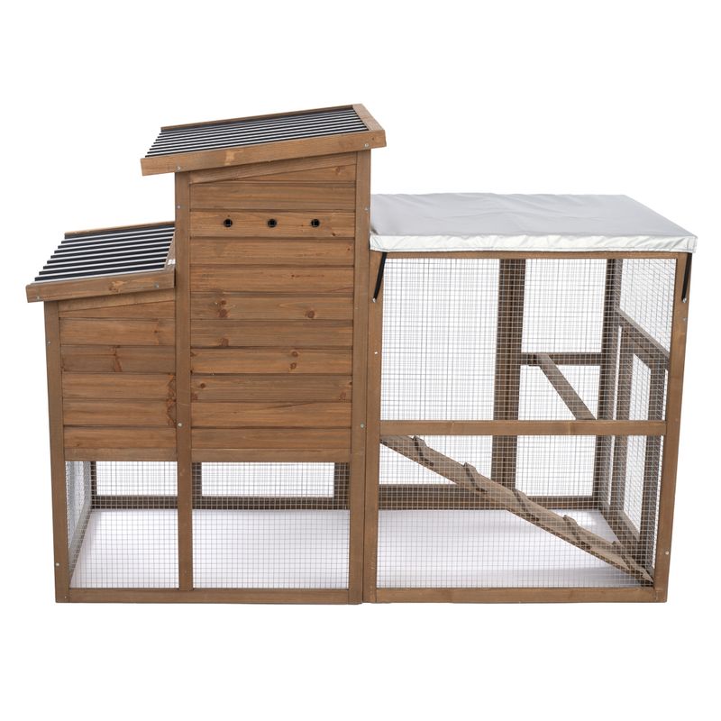 TIAKI Ranch Wooden Chicken Coop (Optionally Expandable) Attached Enclosure: 116 x 78 x 89.8 cm (L x W x H)