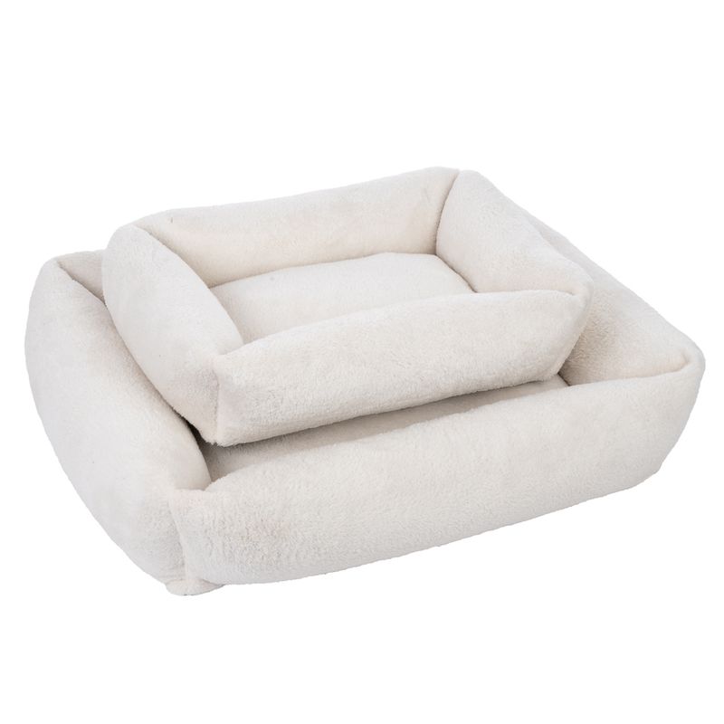 TIAKI Lazy Bear Dog Bed – Ecru Size M: 70 x 55 x 20cm (L x W x H)