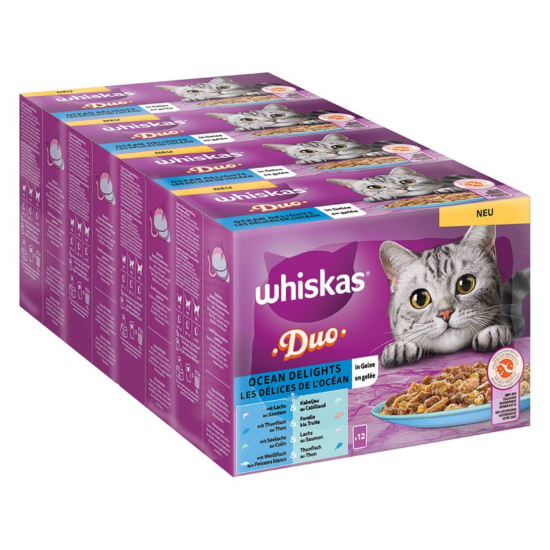 Whiskas Duo Pouches 48 x 85g Classic Combos in Jelly