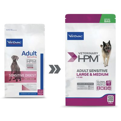 Virbac Veterinary HPM Adult Dog Sensitive Digest Large & Medium 12kg