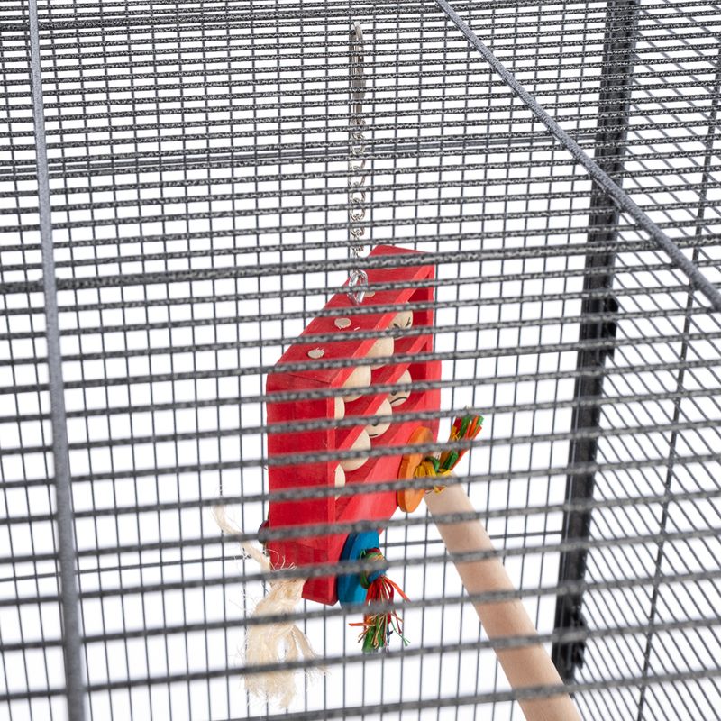 TIAKI Double Decker Bus Wooden Bird Toy 13 x 11.5 x 3cm (L x W x H)