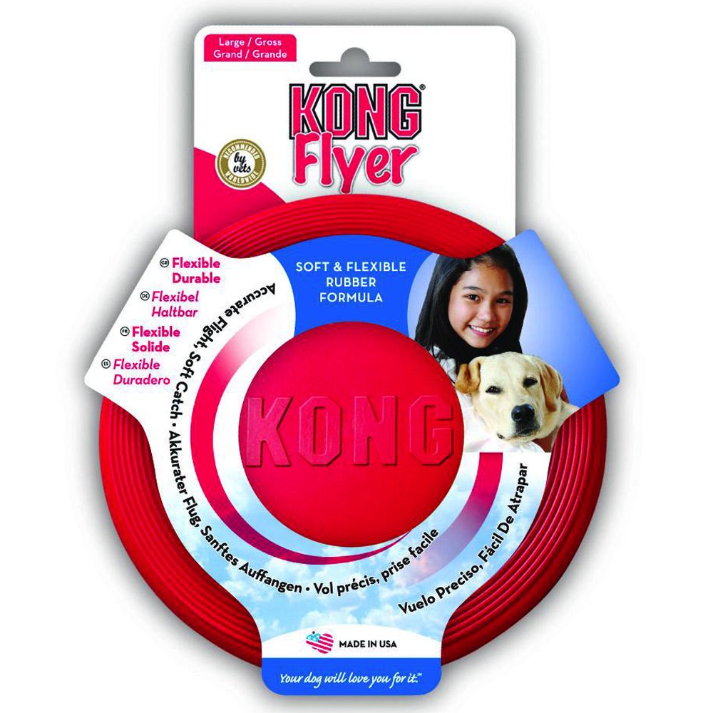 KONG Flyer Dog Frisbee Large: 23cm (Diameter)