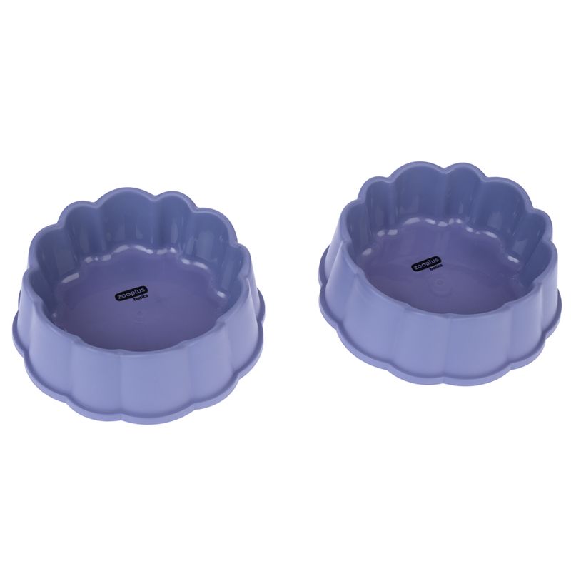 zooplus Basics Plastic Round Cat Bowls 2 x 300ml