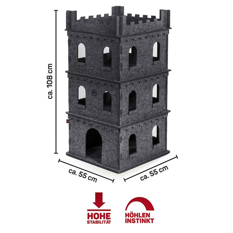 Canadian Cat Company Felty Fort approx. L 55 x W 55 x H 108 cm