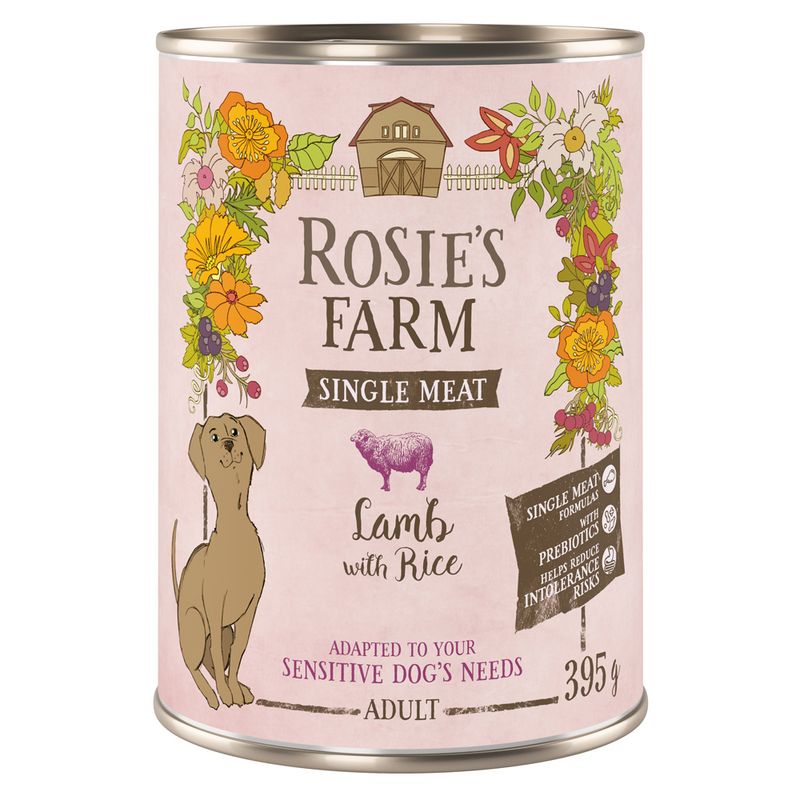Rosie's Farm Single Meat Adult 6 x 395g Turkey & Rice