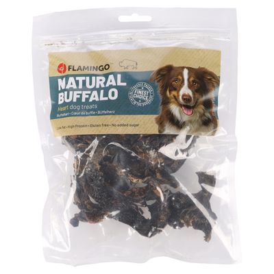 Flamingo Natural Snack Buffalo Heart 200g