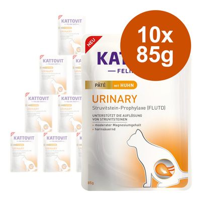 Kattovit Urinary Paté 10 x 85g with Chicken
