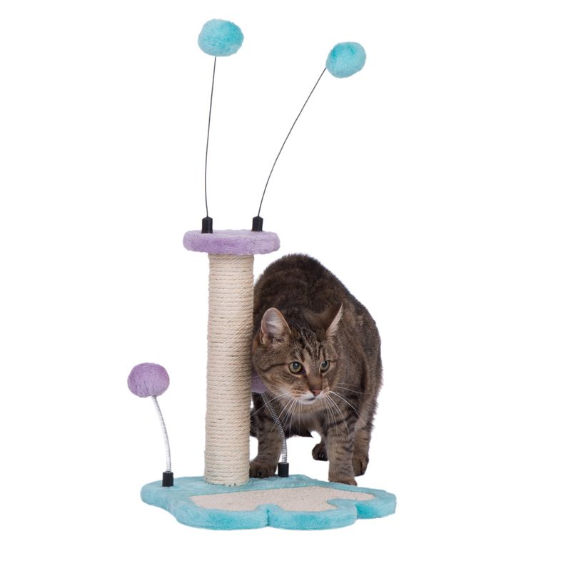 Finny Cat Scratching Post Blue/pink