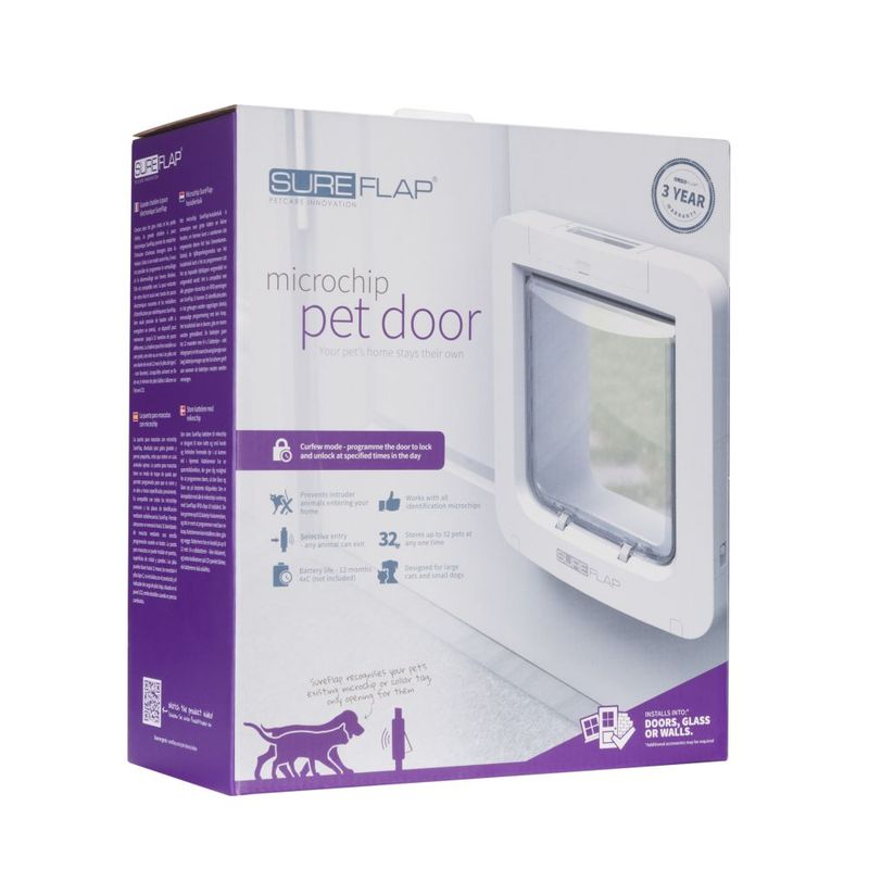 SureFlap Microchip Pet Flap White Pet Door