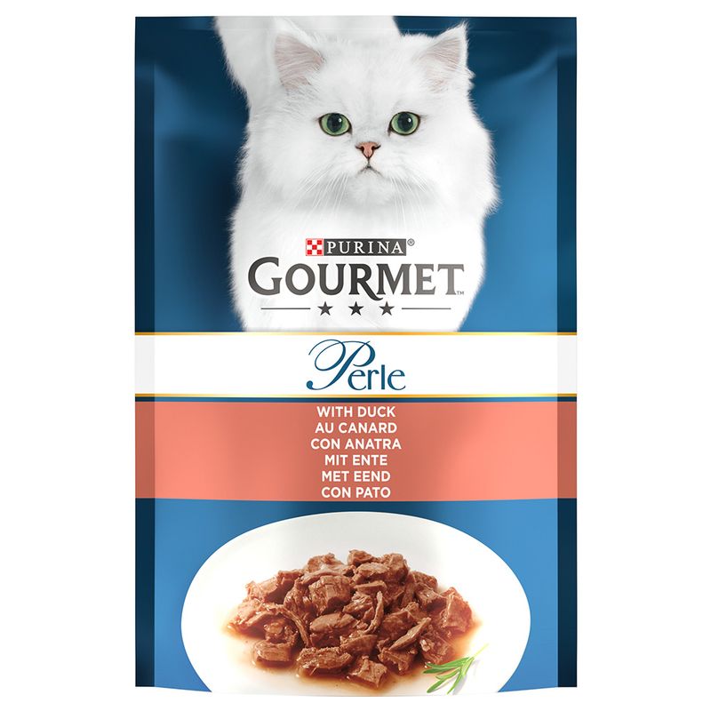 Gourmet Perle Pouches Mixed Mega Pack 96 x 85g Beef, Chicken, Salmon, Tuna in Sauce