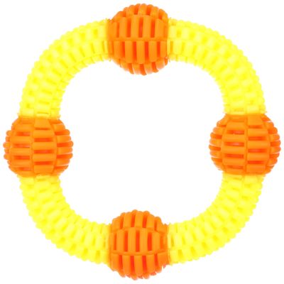 Flamingo Dog Toy Lipa Ring with Balls W 19 x H 4.9cm