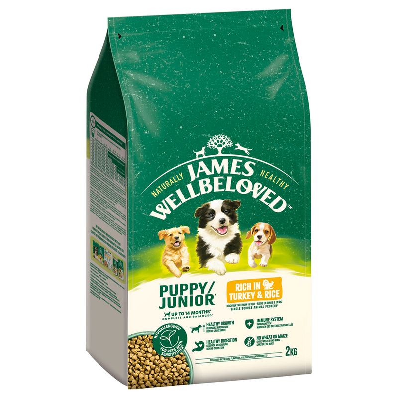 James Wellbeloved Junior Dog Hypoallergenic Turkey & Rice 2kg