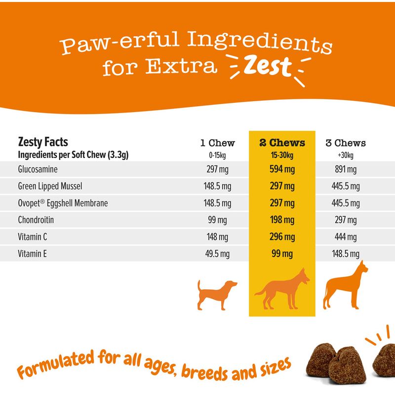 Zesty Paws Hip & Joint Chews Mobility - Turkey 90 Chews