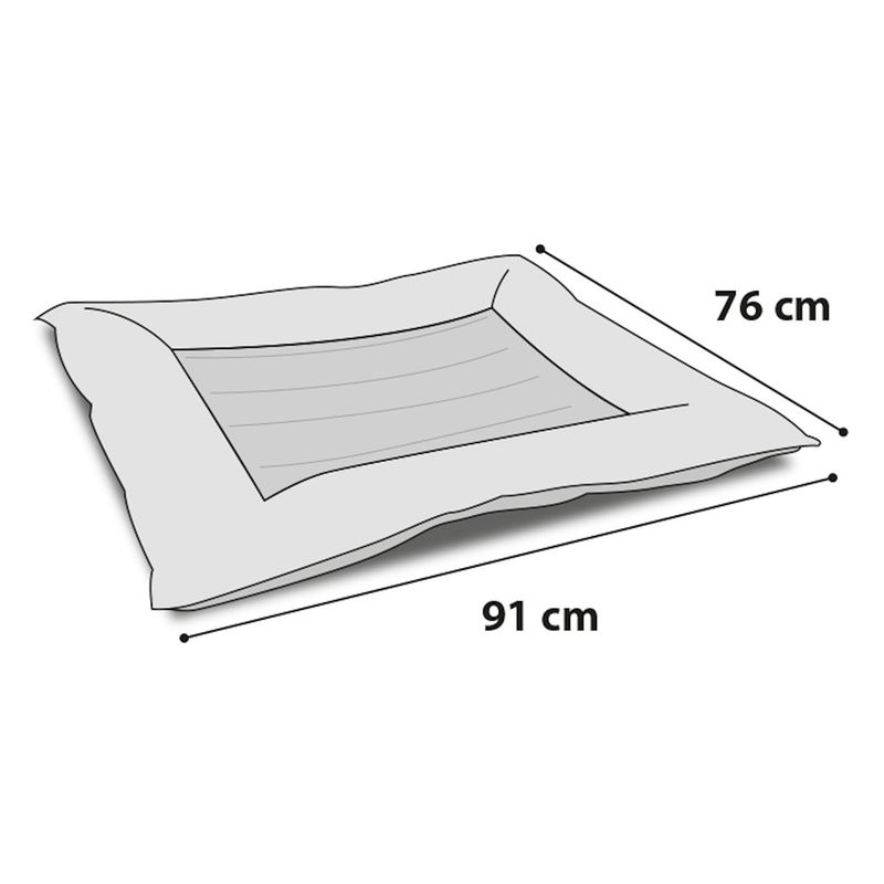 Flamingo Cooling Bed Fresk Drop Grey Size S: 66 x 56 cm (L x W)