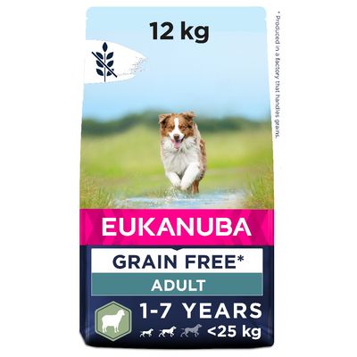 Eukanuba Grain Free Small & Medium Breed Adult - Lamb 12kg