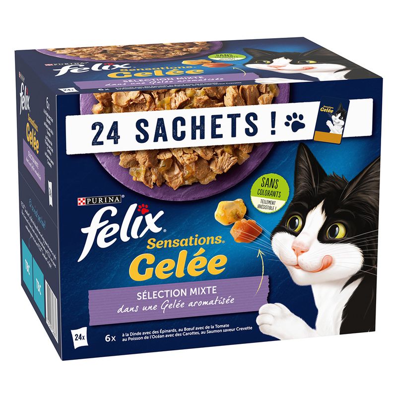Felix Sensations 24 x 85g Countryside Selection in Jelly