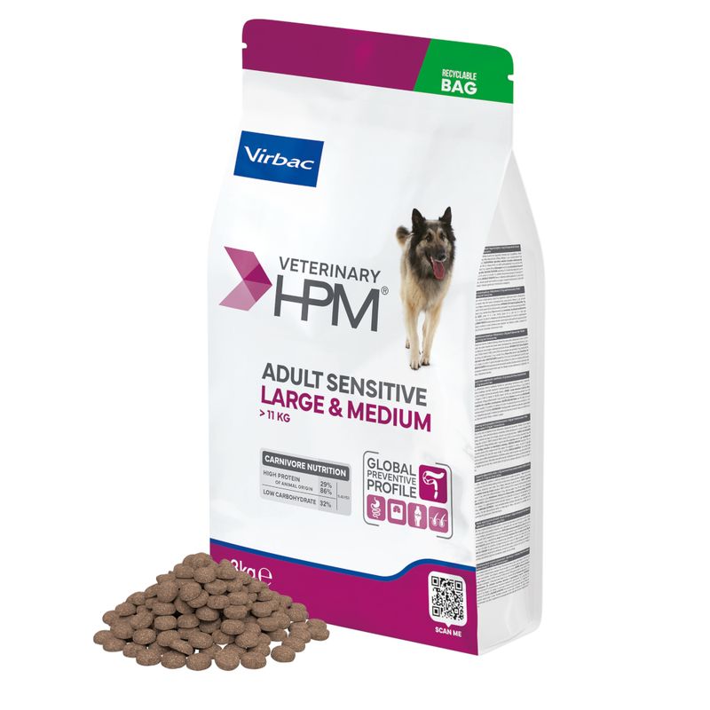 Virbac Veterinary HPM Adult Dog Sensitive Digest Large & Medium 12kg
