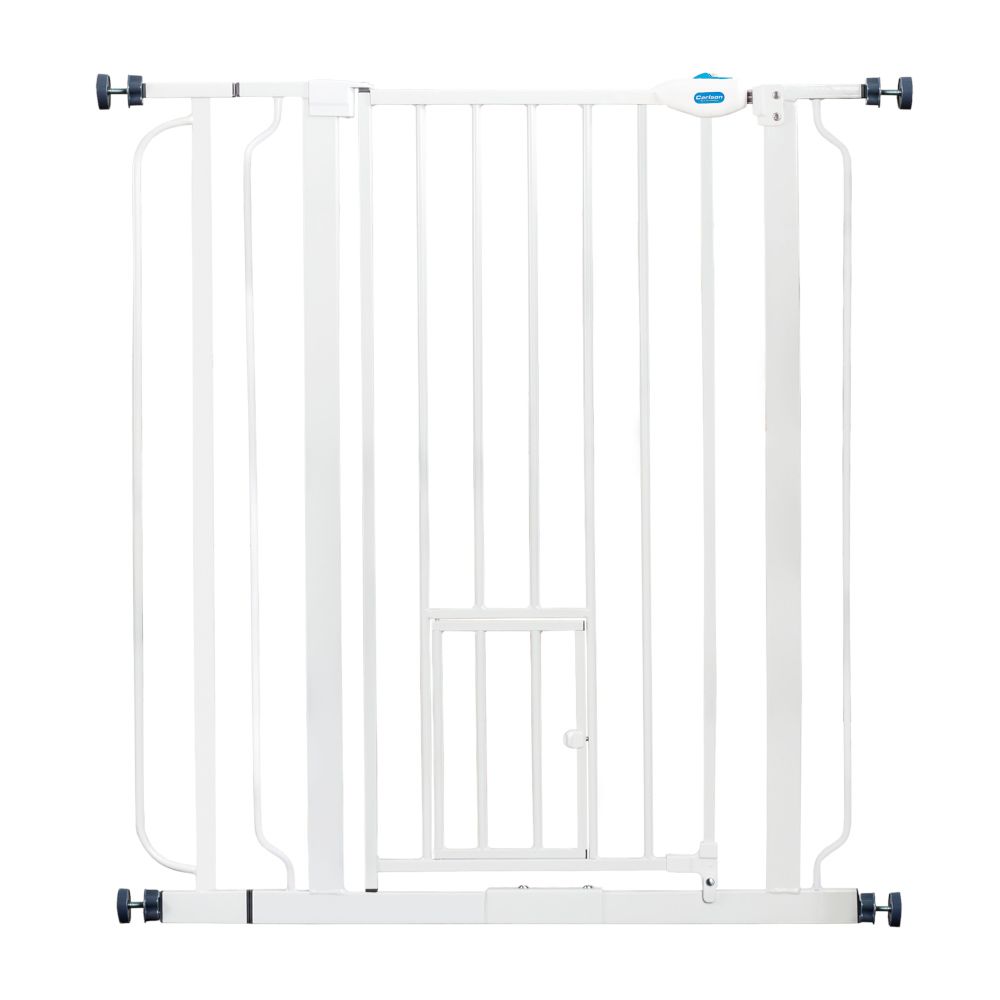 Carlson Extra High Pet Gate with Cat Flap Height 91.44cm, Width 73.66 - 92.71cm