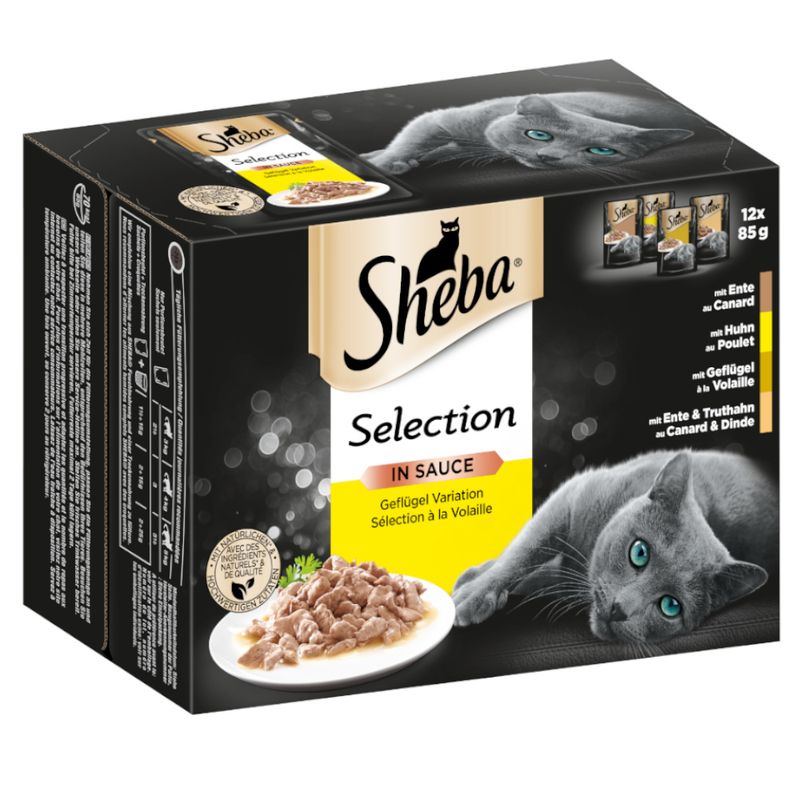 Sheba Pouches Select Slices in Gravy 48 x 85g Succulent Collection in Gravy