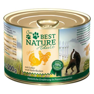 Best Nature Cat Adult 6 x 200g Poultry & Liver