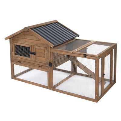 TIAKI Rabbit Hutch Attached Enclosure: 116 x 78 x 89.8 cm (L x W x H)