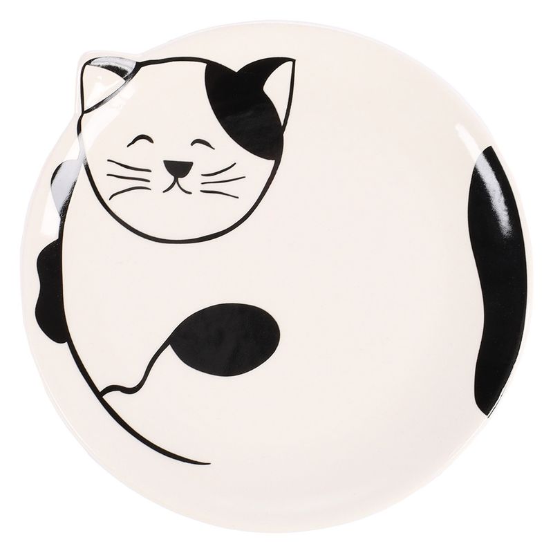 Flamingo Ceramic Plate Cat Ravi 80 ml, Ø 13,5 x H 2 cm