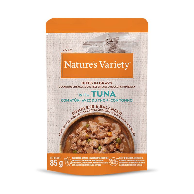 Nature's Variety Bites in Gravy 22 x 85g with Salmon