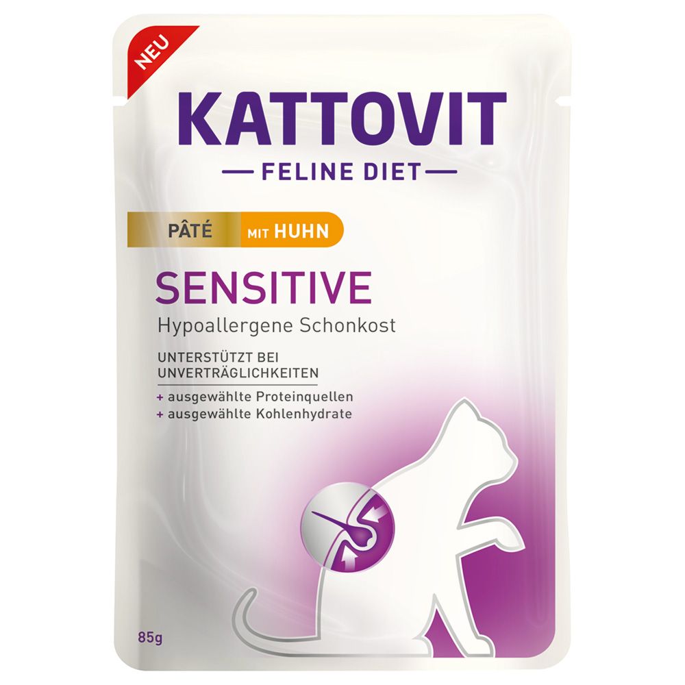 Kattovit Sensitive Paté 10 x 85g With Chicken