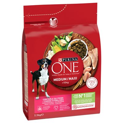 PURINA ONE Medium/Maxi Weight Control Sterilised Turkey 2.5kg