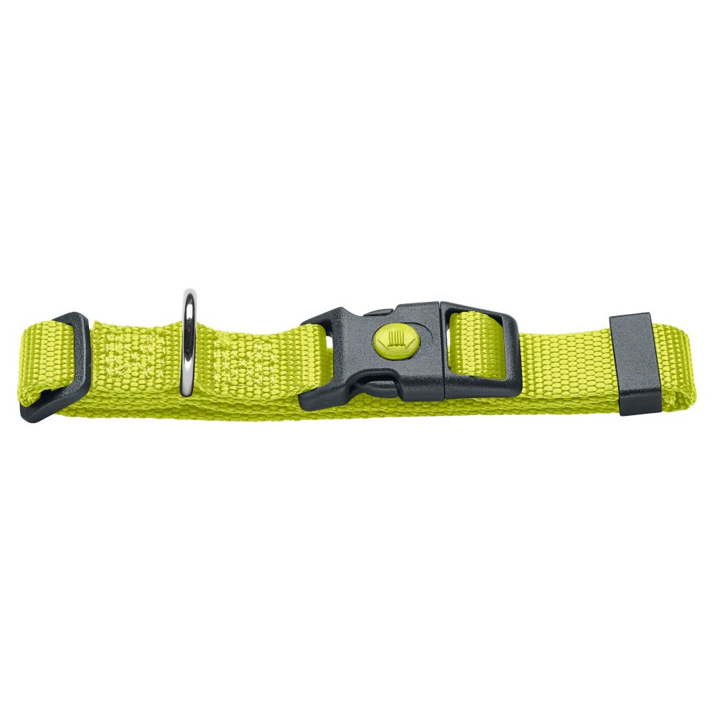 HUNTER Collar London - Lime Vario Basic Size M: 30 - 46cm neck circumference, 15mm wide