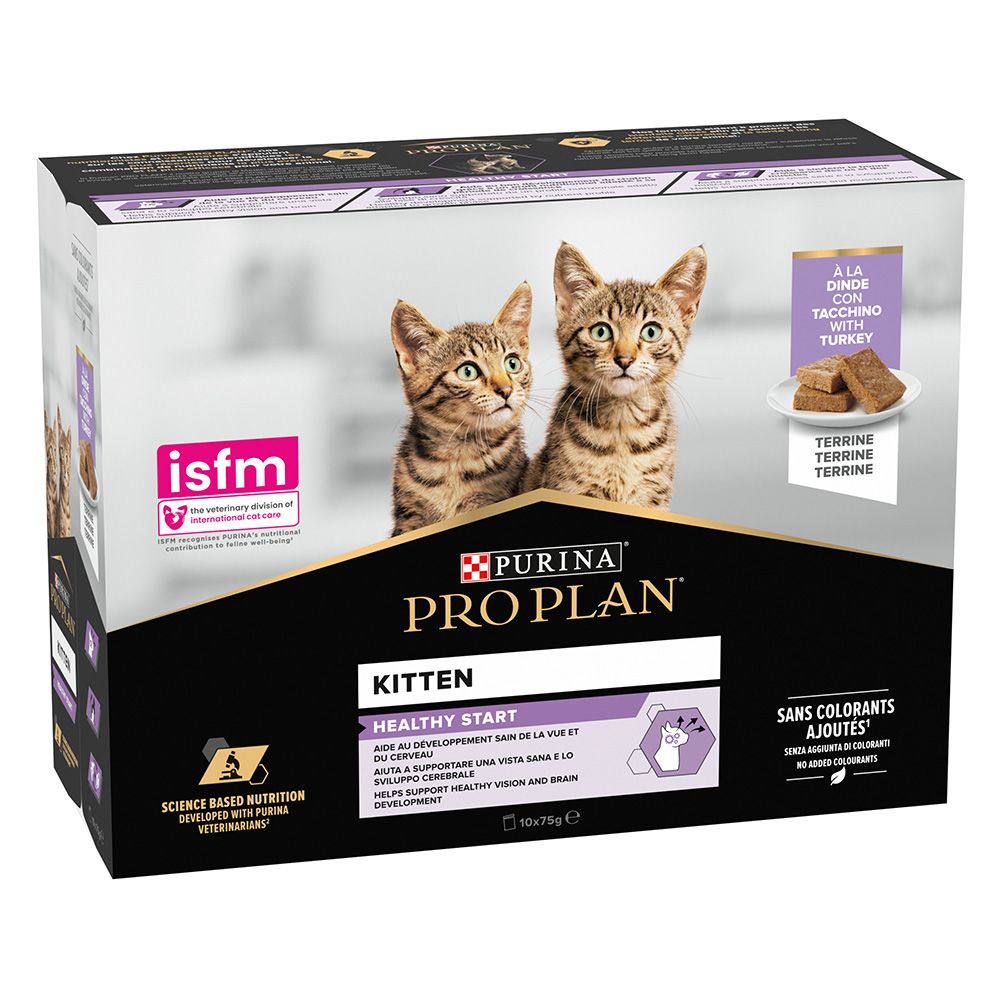 PURINA PRO PLAN Kitten Healthy Start 10 x 75g Turkey