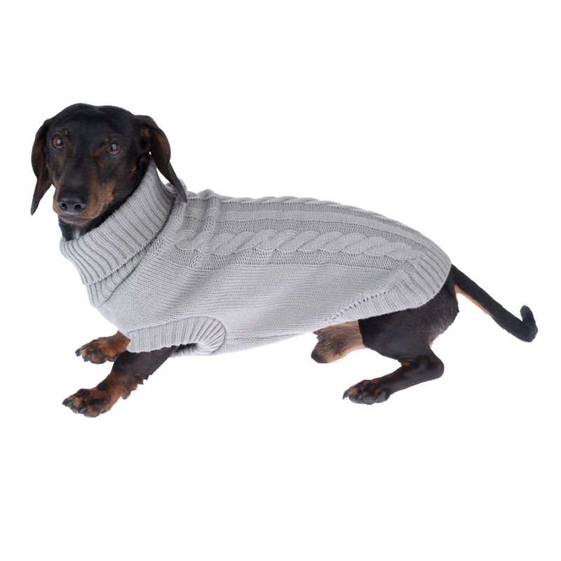 zooplus Basics Grey Dog Jumper approx. 35cm Back Length