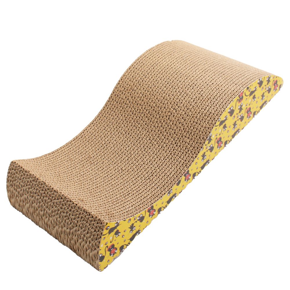 Croci Wavy Scratching Furniture with Catnip yellow / black