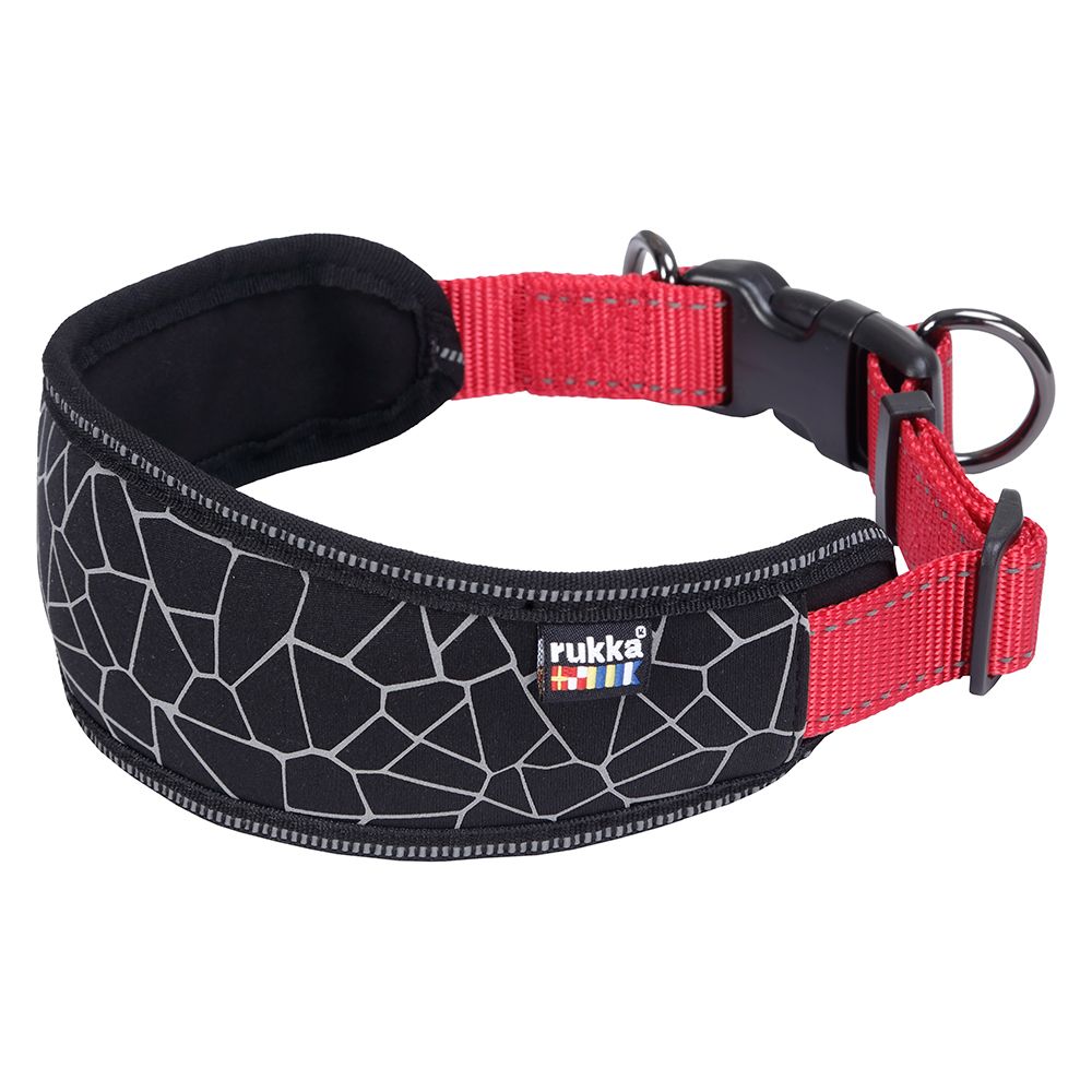 Rukka® Cube Soft collar, red / black Size S: 30-40 cm neck circumference, W 20 mm