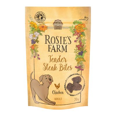 Rosie's Farm Adult Tender Steak Bites - Chicken 70g