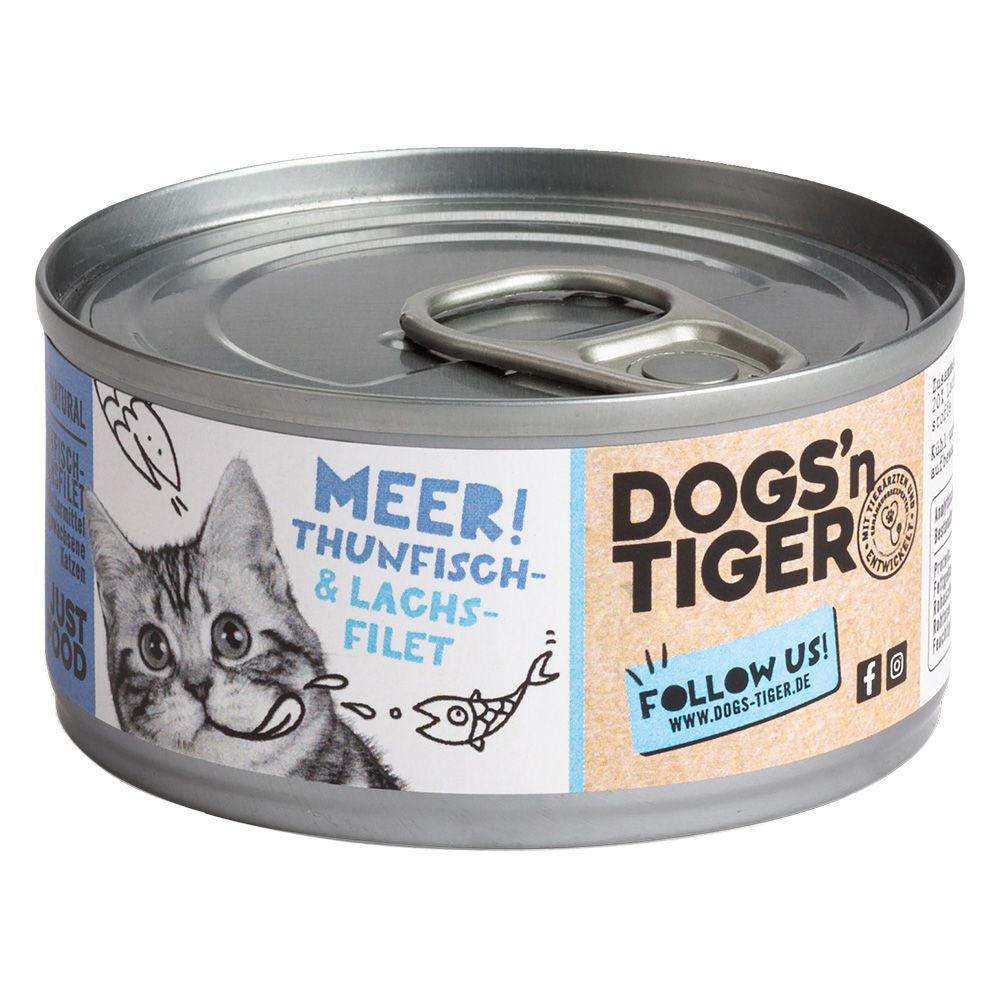 Dogs'n Tiger Cat Filet Saver Pack 24 x 70g Tuna & Salmon Fillet
