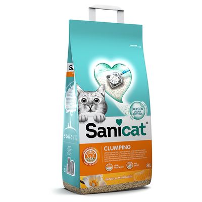 Sanicat Vanilla Mandarin Clumping Cat Litter 8l